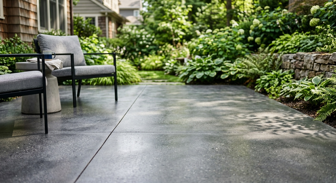 Concrete patio cooling